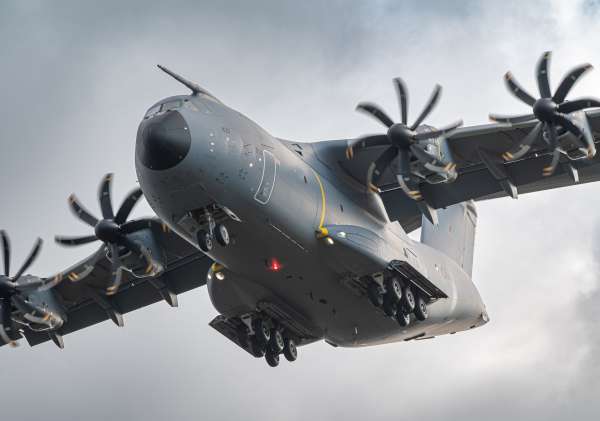 Royal Air Force A400M landing in Toulouse, LFBO